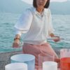 雪士達山煉金水晶缽-10英寸 海洋金 Zeal Point 音調A A#-10