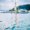 【聚光凝能，氣場流轉！】陽光捕手金字塔 水晶能量掛飾-白水晶