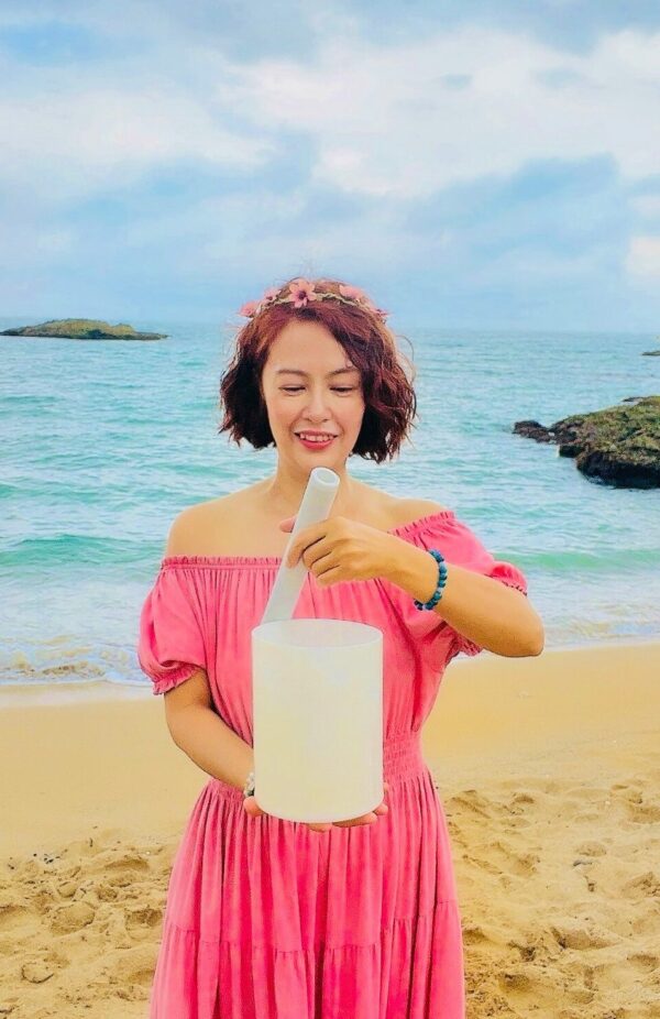 雪士達山煉金水晶缽-6英寸 檸檬天使金 G-10